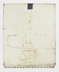 #3, acrylic, charcoal, enamel, oil, tar and wood, 44.25 x 36 inches, 1995