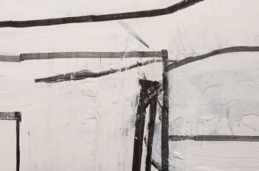 Untitled Painting 021 (detail), 60" x 40", acrylic and charcoal, 2016